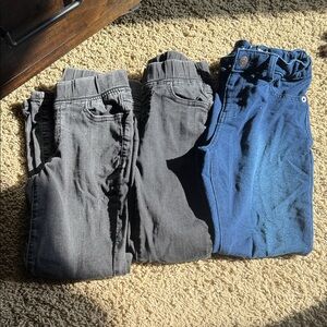 Cat & Jack Kids Pull-On Jeans Duo - Gray & Blue